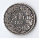 1913 - 1/2 Franc Argento Svizzera Standing Helvetia Circolata